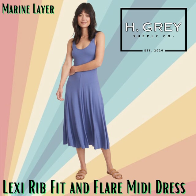 slim fit dress slacks Lexi Rib Fit and Flare Midi Dress – Marine Layer
