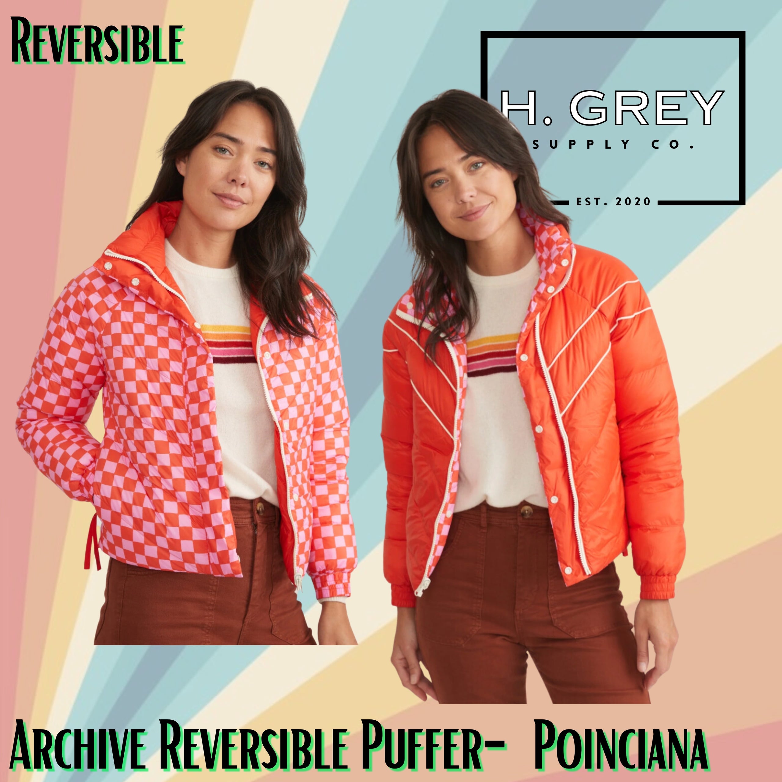 Marine Layer Poinciana Archive Reversible Puffer | H. Grey Supply